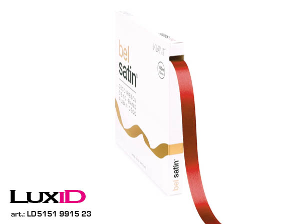 Bel satin 23 steenrood 15mm x 100m